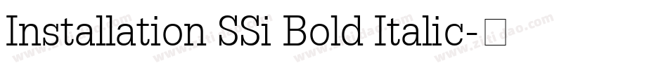 Installation SSi Bold Italic字体转换